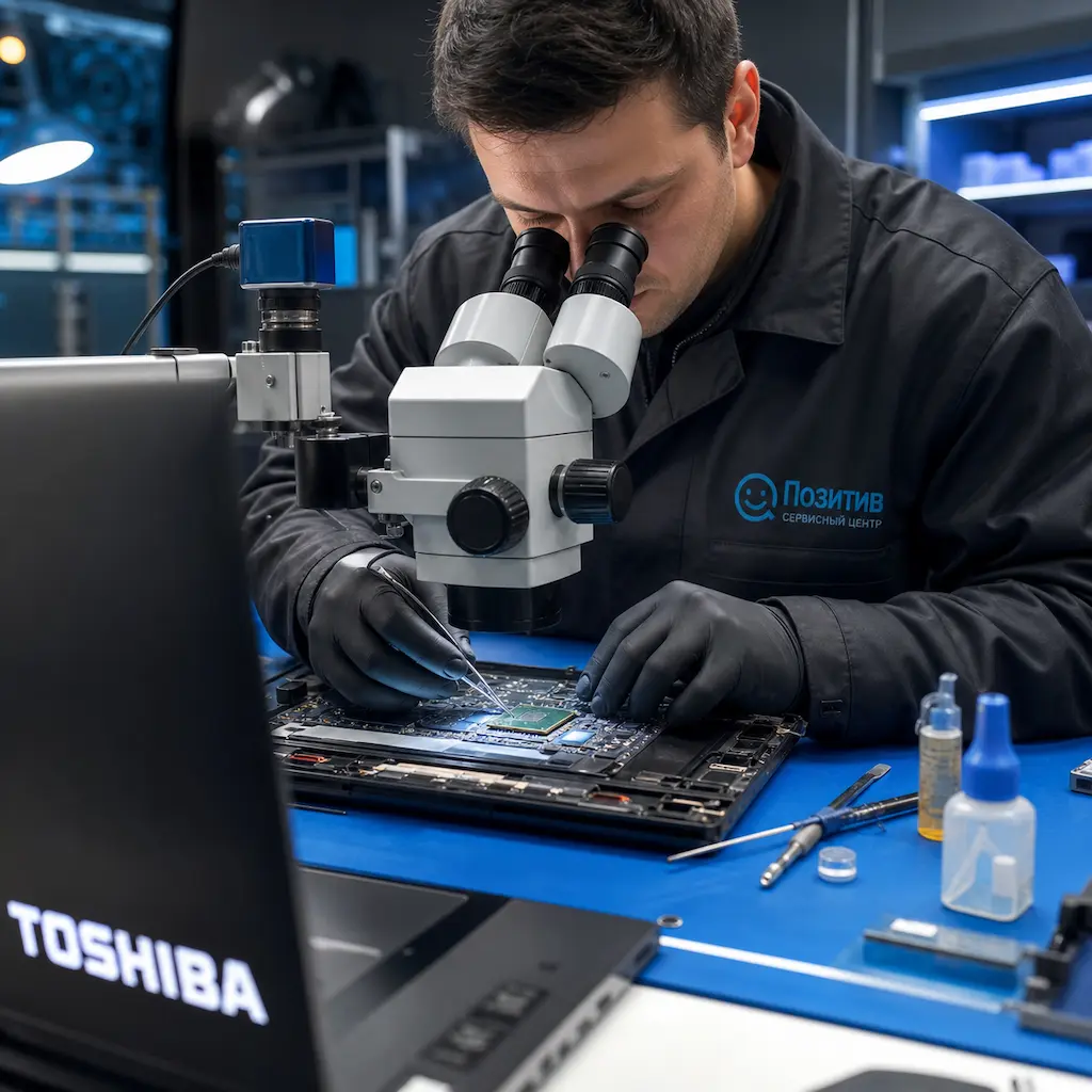 Замена видеокарты ноутбука Toshiba в Ишимбае