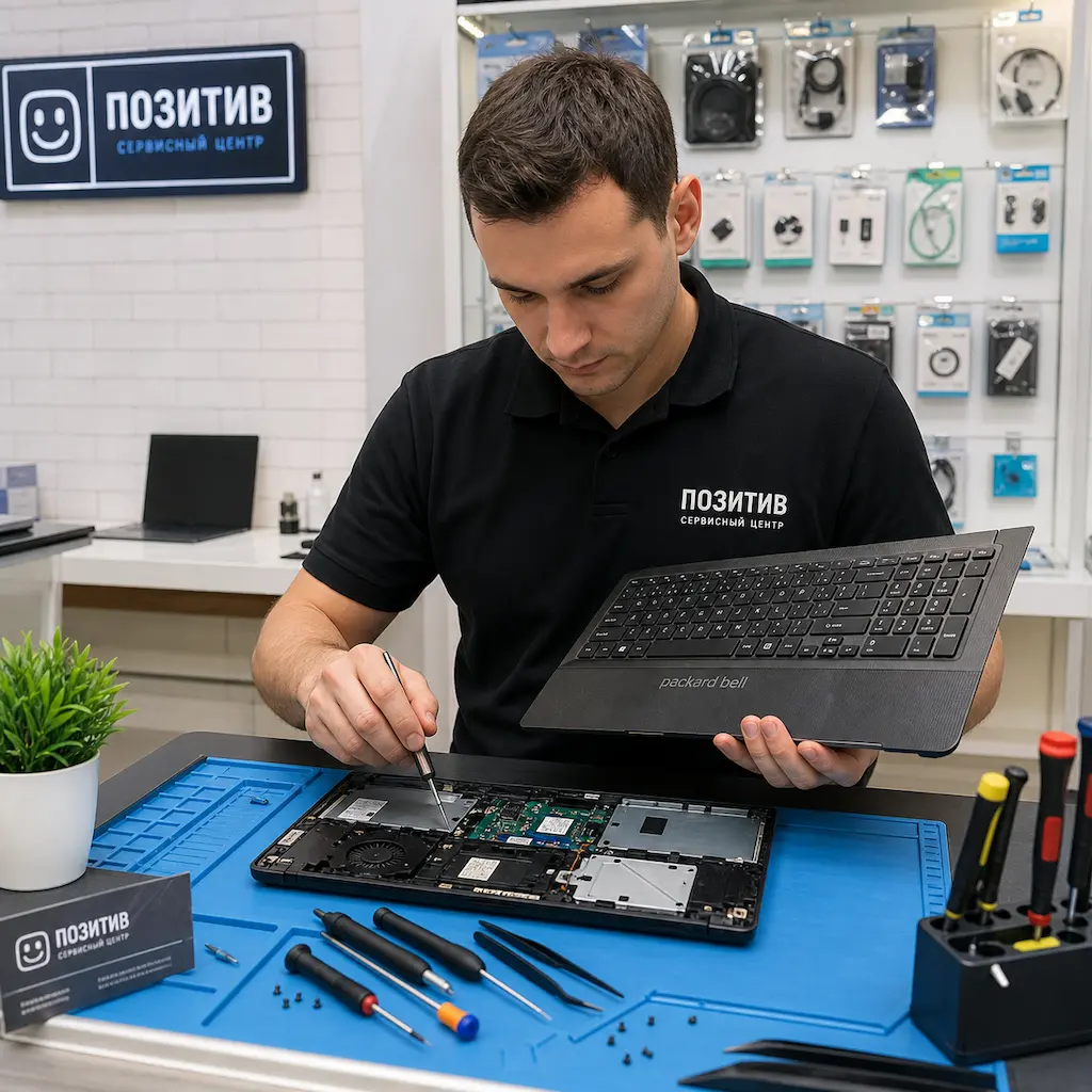 заменить клавиатуру на ноутбуке Packard Bell в Ишимбае