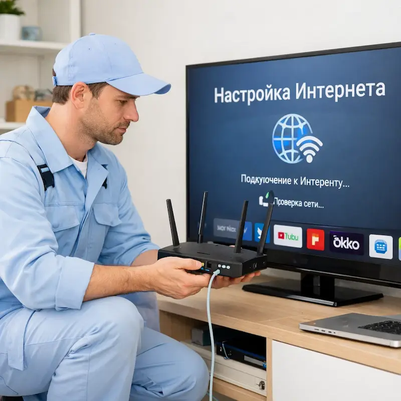 Настройка интернета на телевизоре в Ишимбае