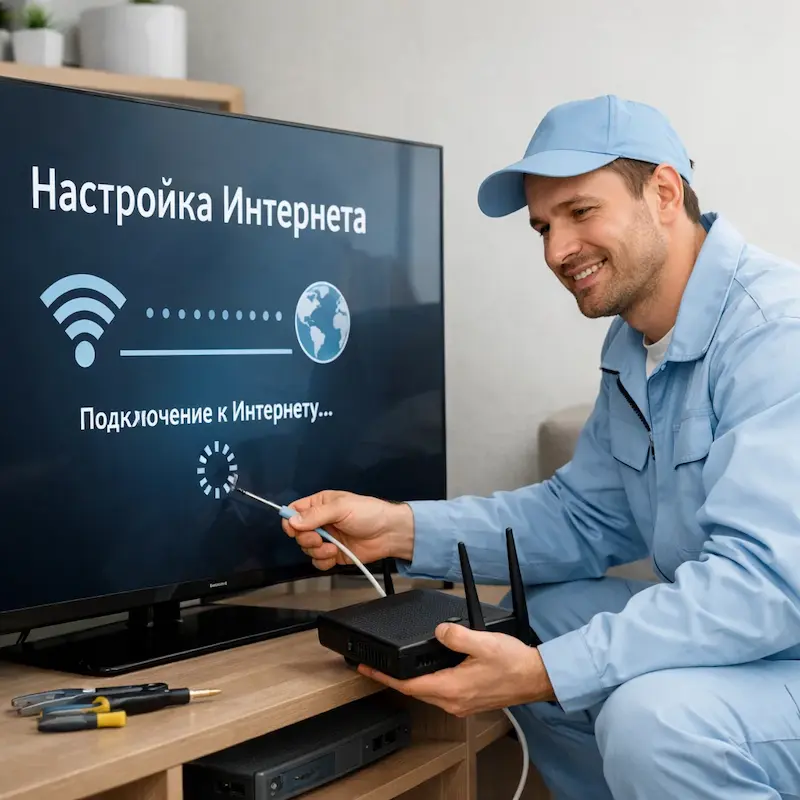 Настройка интернета на ТВ в Ишимбае