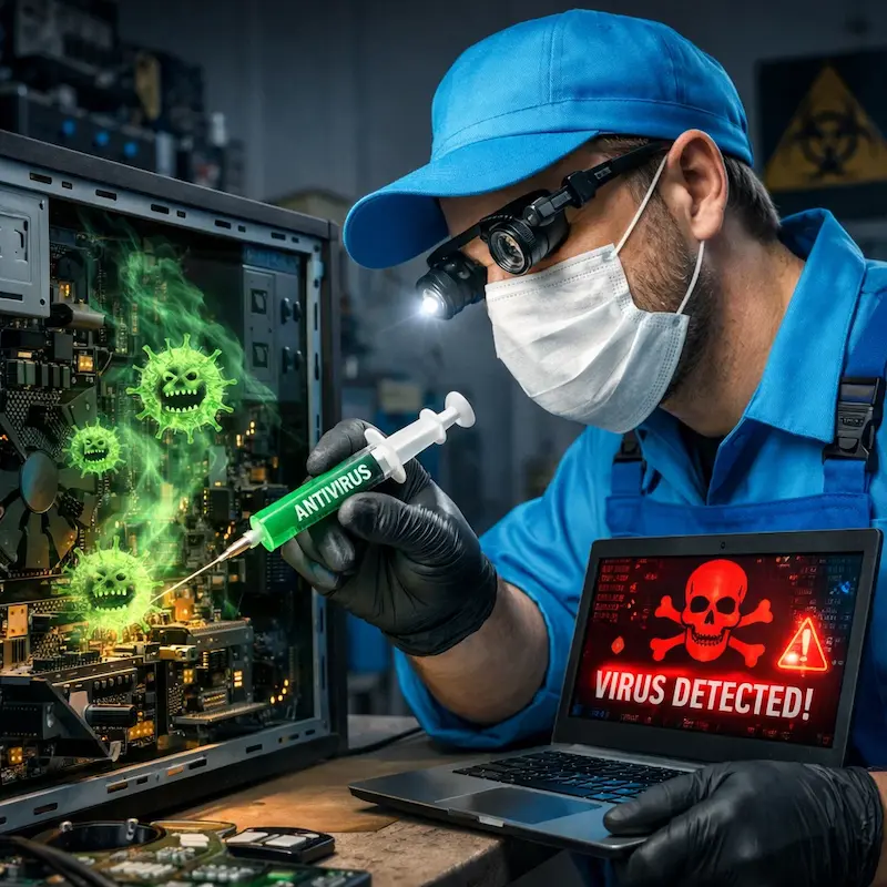 Лечение компьютера от вирусов в Ишимбае на дому